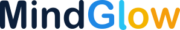 MindGlow logo featuring a modern brain and light bulb icon with circuit lines, representing learning, creativity, innovation, and educational growth.